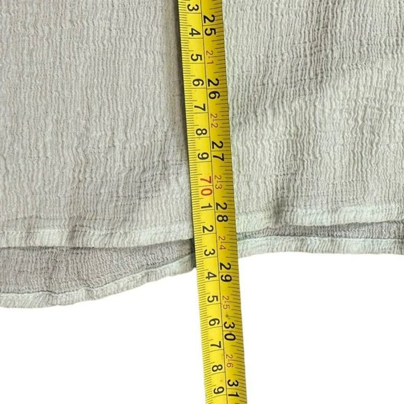 Eileen Fisher Light Green Crepe 3/4 Sleeve Tunic Blouse‎ Womens L - Picture 5 of 5